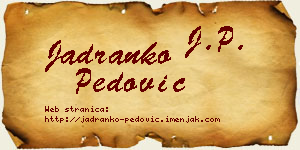 Jadranko Pedović vizit kartica